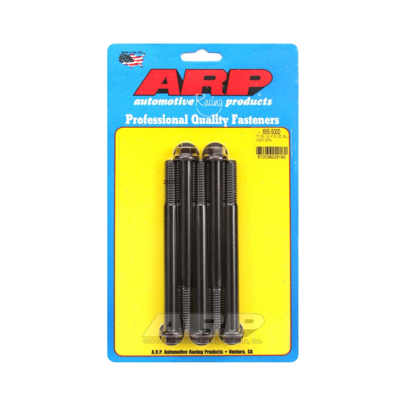 Set de șuruburi și piulițe universale ARP 7/16-14 – Șuruburi hexagonale cu finisaj negru oxidat, x5 - ARP-655-5000 - 655-5000 - 3666618195247
